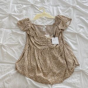 Japna Brown Floral Blouse